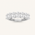 3CT Oval Cut Lab Grown Diamond Seven Stone Band Ring