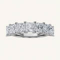 2CT Princess Cut Lab Grown Diamond Seven Stone Band Ring