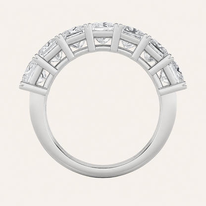 2CT Princess Cut Lab Grown Diamond Seven Stone Band Ring