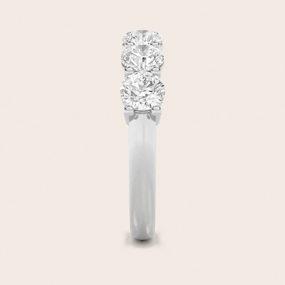 2CT Round Cut Lab Grown Diamond Seven Stone Band Ring