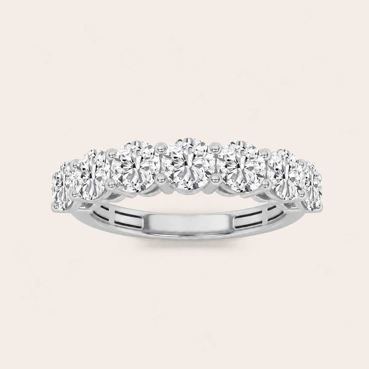 Round Cut Lab Grown Diamond Band Ring