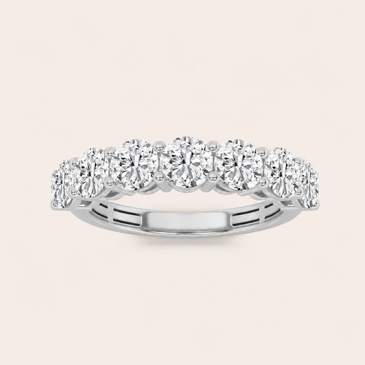 Round Cut Lab Grown Diamond Band Ring