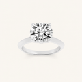 1CT Round Cut Lab Grown Diamond Knife Edge Shank Solitaire Engagement Ring