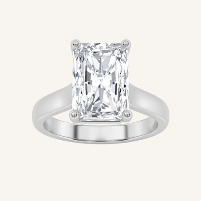 1CT Radiant Cut Lab Grown Diamond Solitaire Ring