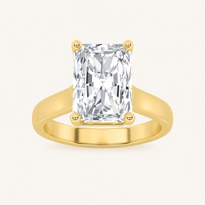 1CT Radiant Cut Lab Grown Diamond Solitaire Ring