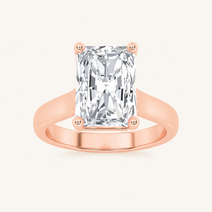 1CT Radiant Cut Lab Grown Diamond Solitaire Ring