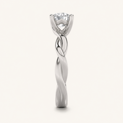1CT Round Cut Lab Grown Diamond Solitaire Ring