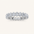 4.25CT Oval Cut Lab Grown Diamond Split Prong Eternity Ring