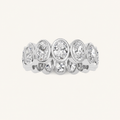3.5CT Oval Cut Lab Grown Diamond Eternity Ring