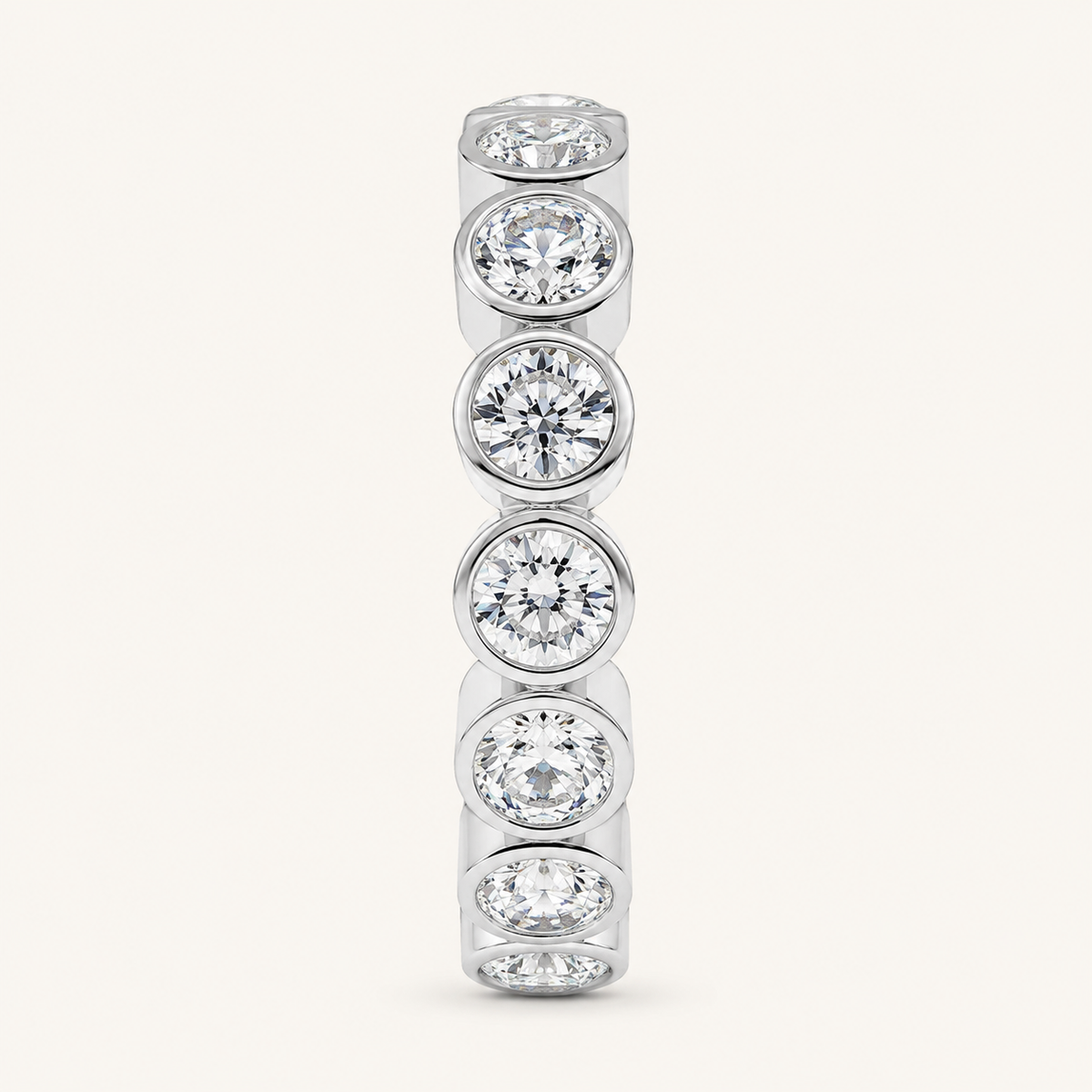 3.5CT Oval Cut Lab Grown Diamond Eternity Ring