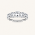 2CT Oval Cut Lab Grown Diamond Seven Stone Band Ring