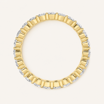 4.5CT Oval Cut Lab Grown Diamond Split Prong Eternity Ring