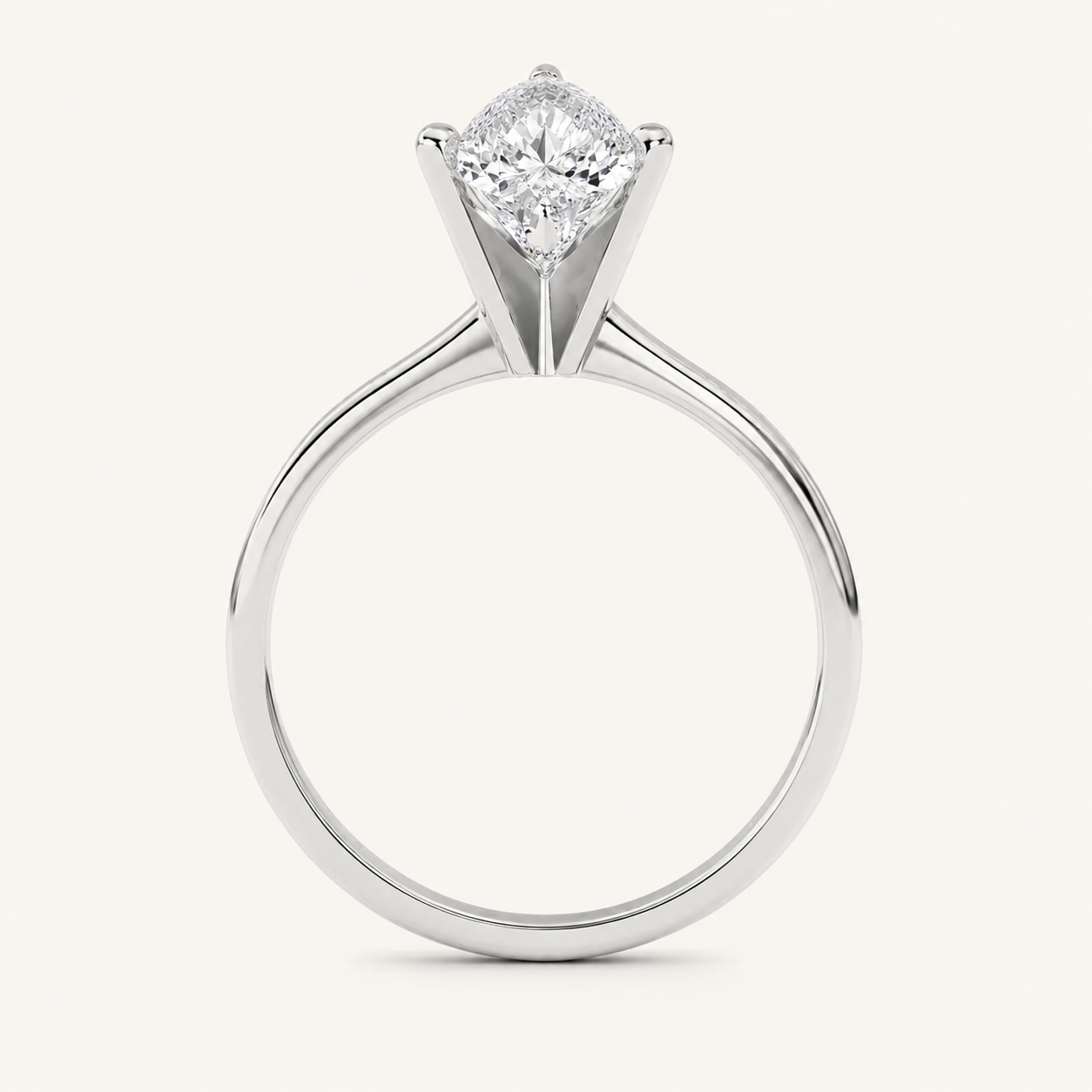 2CT Pear Cut Lab Grown Diamond Solitaire Engagement Ring