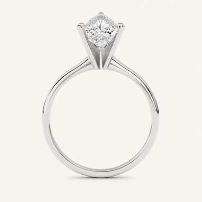2CT Pear Cut Lab Grown Diamond Solitaire Engagement Ring