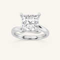 3CT Princess Cut Lab Grown Diamond Engagement Ring