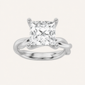 2CT Princess Cut Lab Grown Diamond Solitaire Engagement Ring