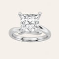 1CT Princess Cut Lab Grown Diamond Engagement Ring