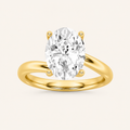 3CT Oval Cut Lab Grown Diamond Engagement Ring