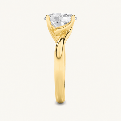 3CT Oval Cut Lab Grown Diamond Engagement Ring