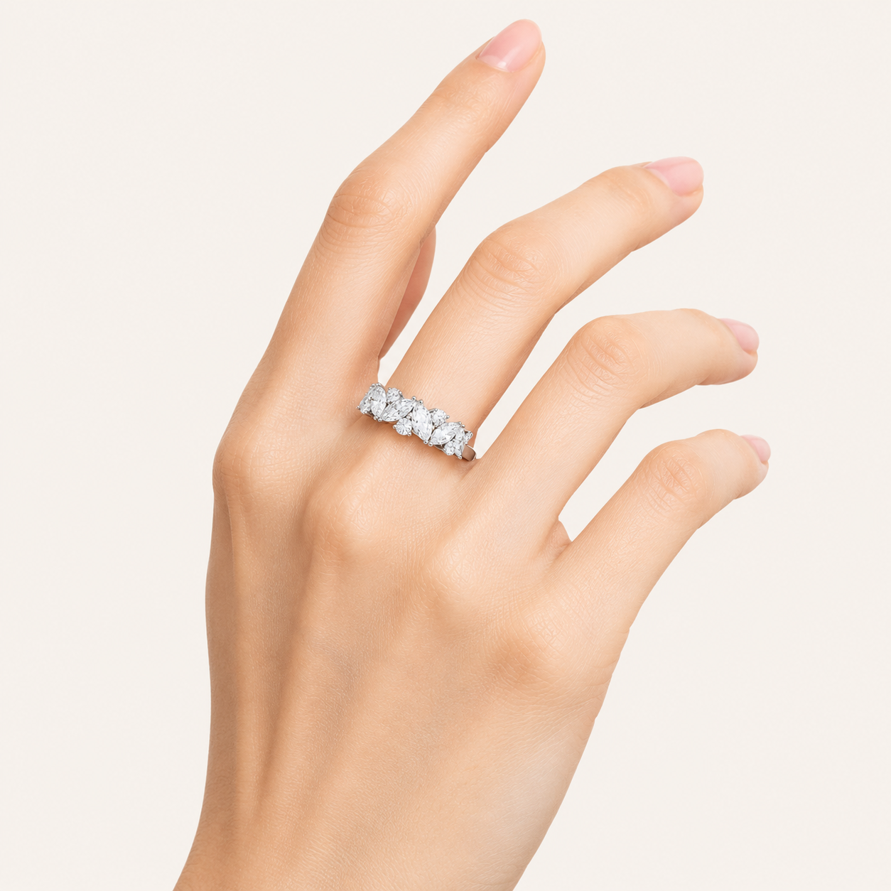 1.5CT Marquise Cut Lab Grown Diamond Ring