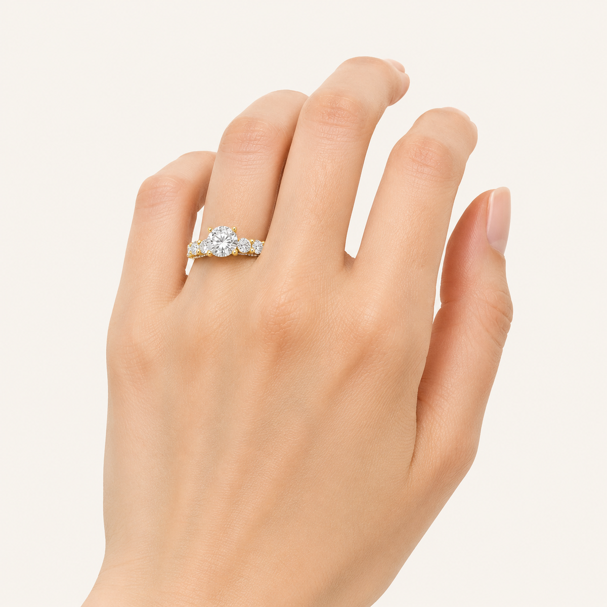 2.5CT Round Cut Lab Grown Diamond Accented Double Halo Band and Ring Set