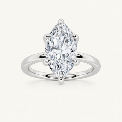 3CT Marquise Cut Lab Grown Diamond Solitaire Ring
