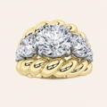 5.5CT Round Cut Lab Grown Diamond Cluster Ring
