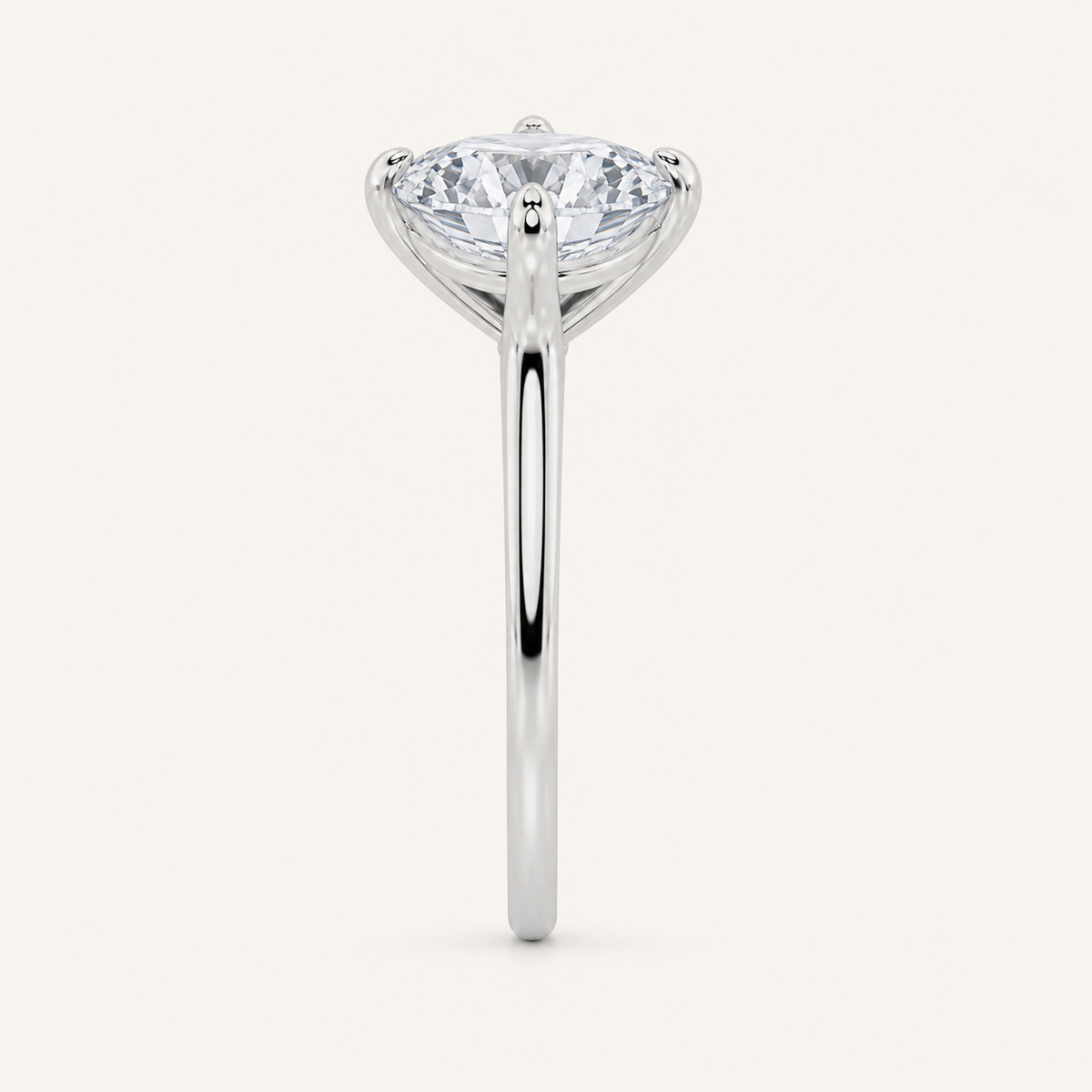 3CT Marquise Cut Lab Grown Diamond Solitaire Ring