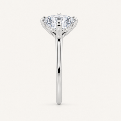 4CT Marquise Cut Lab Grown Diamond Solitaire Ring