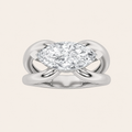 2CT Marquise Cut Lab Grown Diamond East West Solitaire Fancy Ring