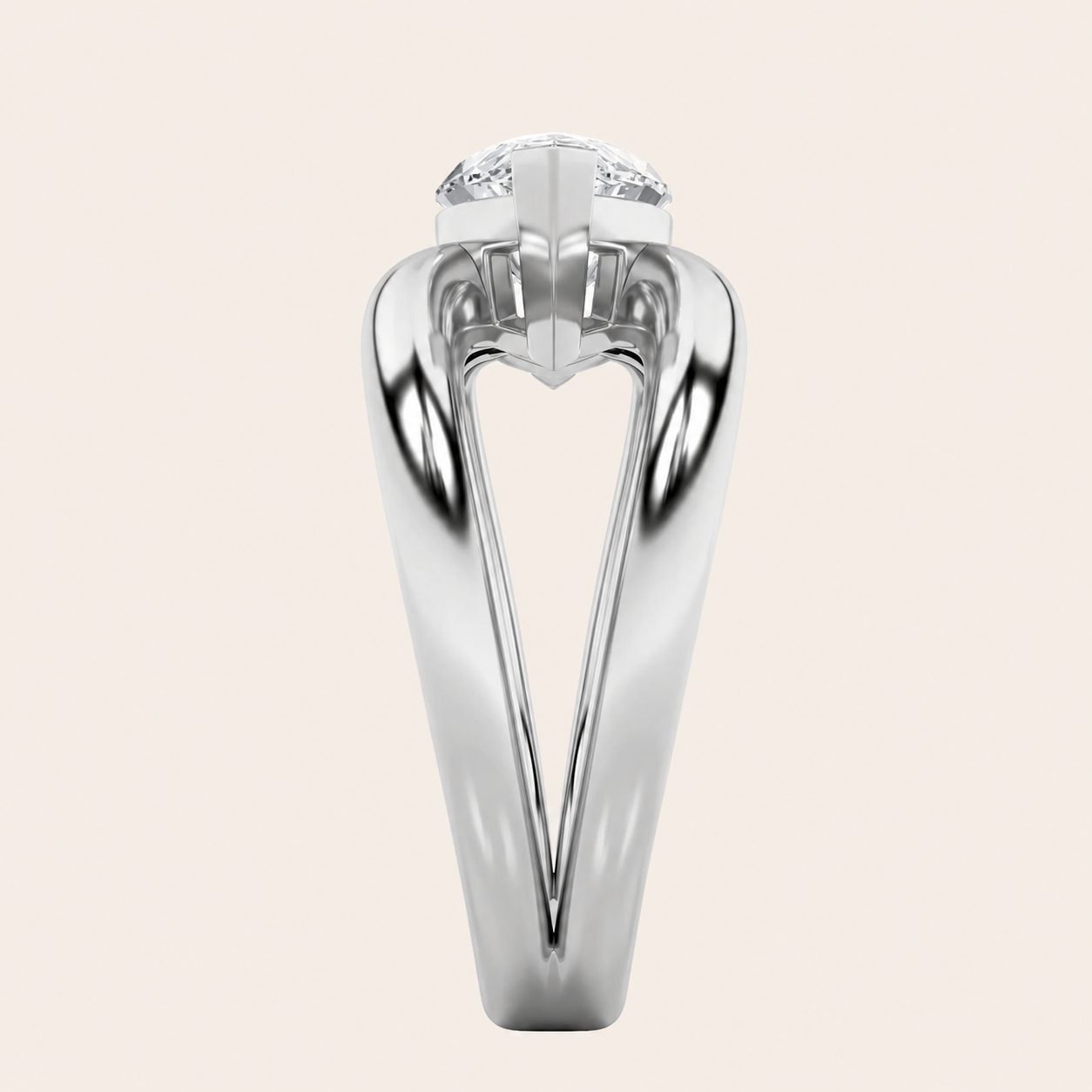 2CT Marquise Cut Lab Grown Diamond East West Solitaire Fancy Ring