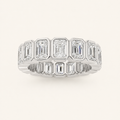3.2CT Emerald Cut Lab Grown Diamond Eternity Ring
