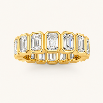 3.2CT Emerald Cut Lab Grown Diamond Eternity Ring