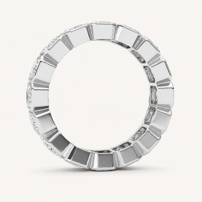 3.2CT Emerald Cut Lab Grown Diamond Eternity Ring