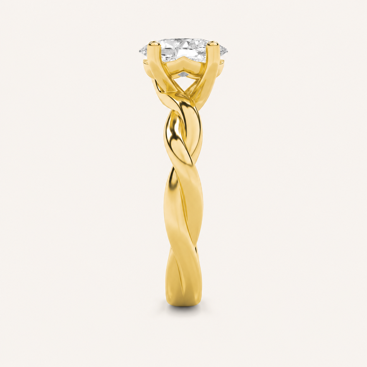 2.5CT Oval Cut Lab Grown Diamond Solitaire Engagement Ring