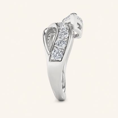 2CT Pear Cut Lab Grown Diamond Solitaire Ring