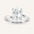 2CT Oval Cut Lab Grown Diamond Engagement Ring