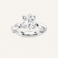 2CT Oval Cut Lab Grown Diamond Solitaire Engagement Ring