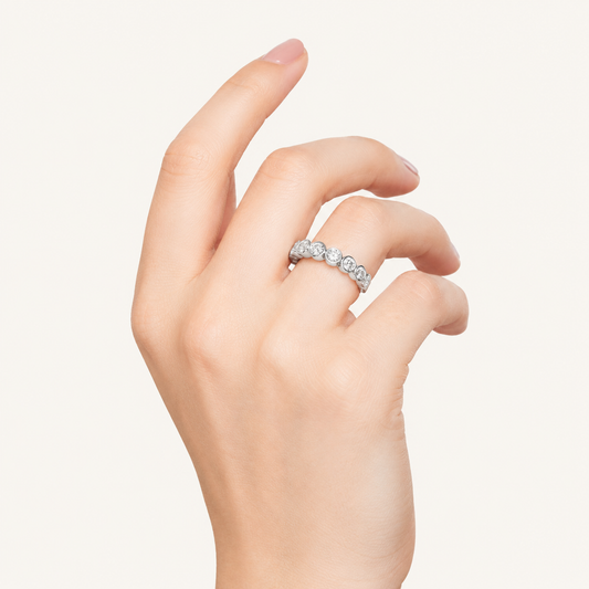 2.7CT Round Cut Lab Grown Diamond Eternity Ring
