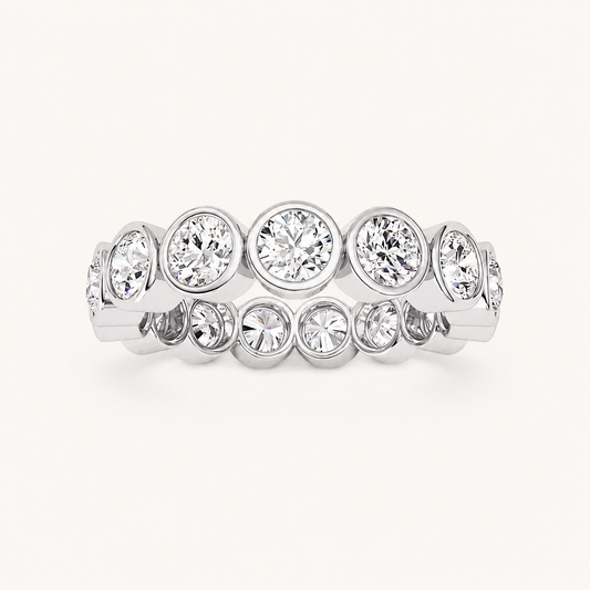 2.5CT Round Cut Lab Grown Diamond Eternity Ring