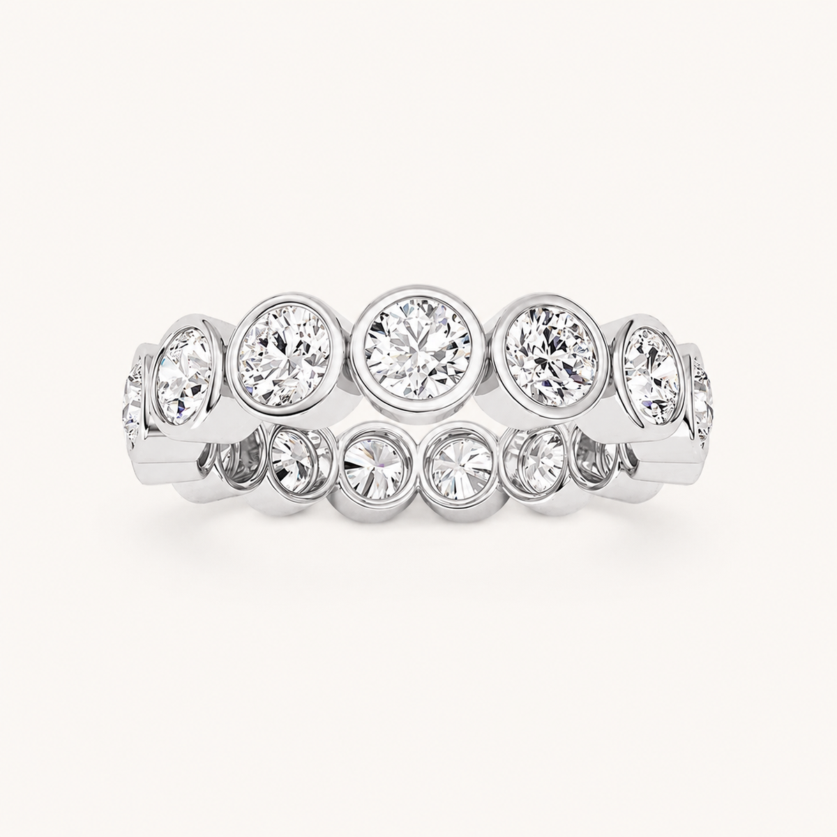 2.75CT Round Cut Lab Grown Diamond Eternity Ring