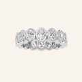 2.2CT Oval Cut Lab Grown Diamond Eternity Band Ring