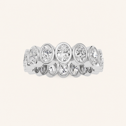 2.2CT Oval Cut Lab Grown Diamond Eternity Band Ring