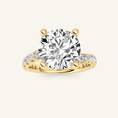 3.75CT Round Cut Diamond Solitaire Ring