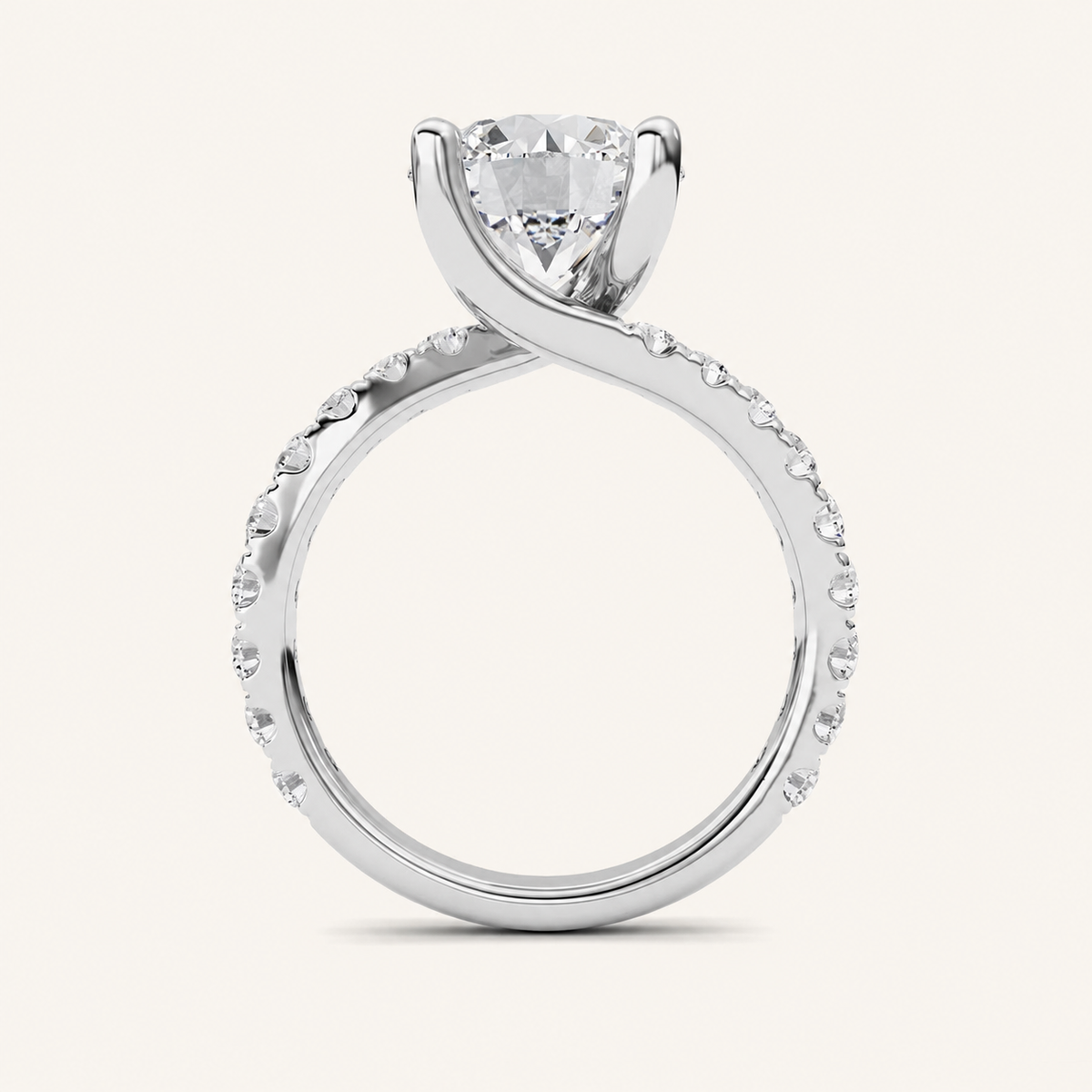3.75CT Round Cut Diamond Solitaire Ring