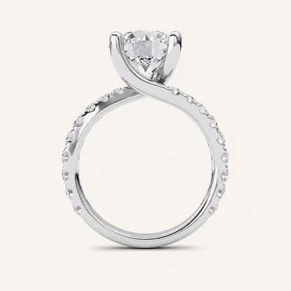 3.75CT Round Cut Diamond Solitaire Ring