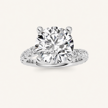 3.75CT Round Cut Diamond Solitaire Ring