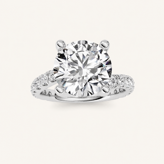 3.75CT Round Cut Diamond Solitaire Ring