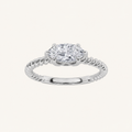 0.5CT Marquise Cut Lab Grown Diamond Petite Solitaire Engagement Ring