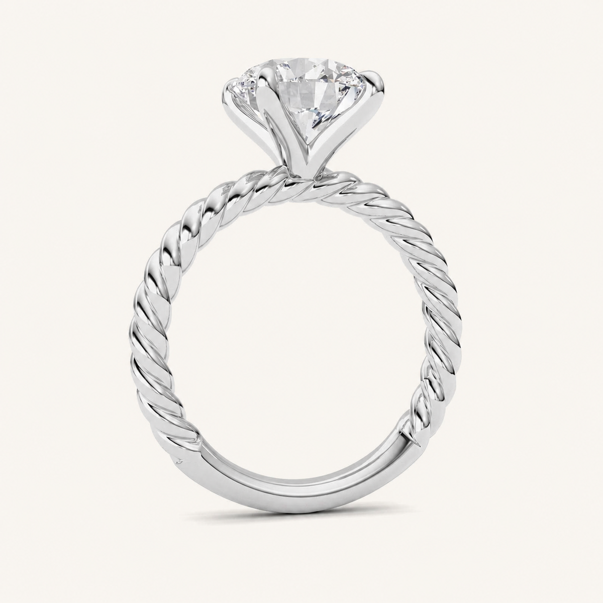 Round Cut Lab Grown Diamond Ring